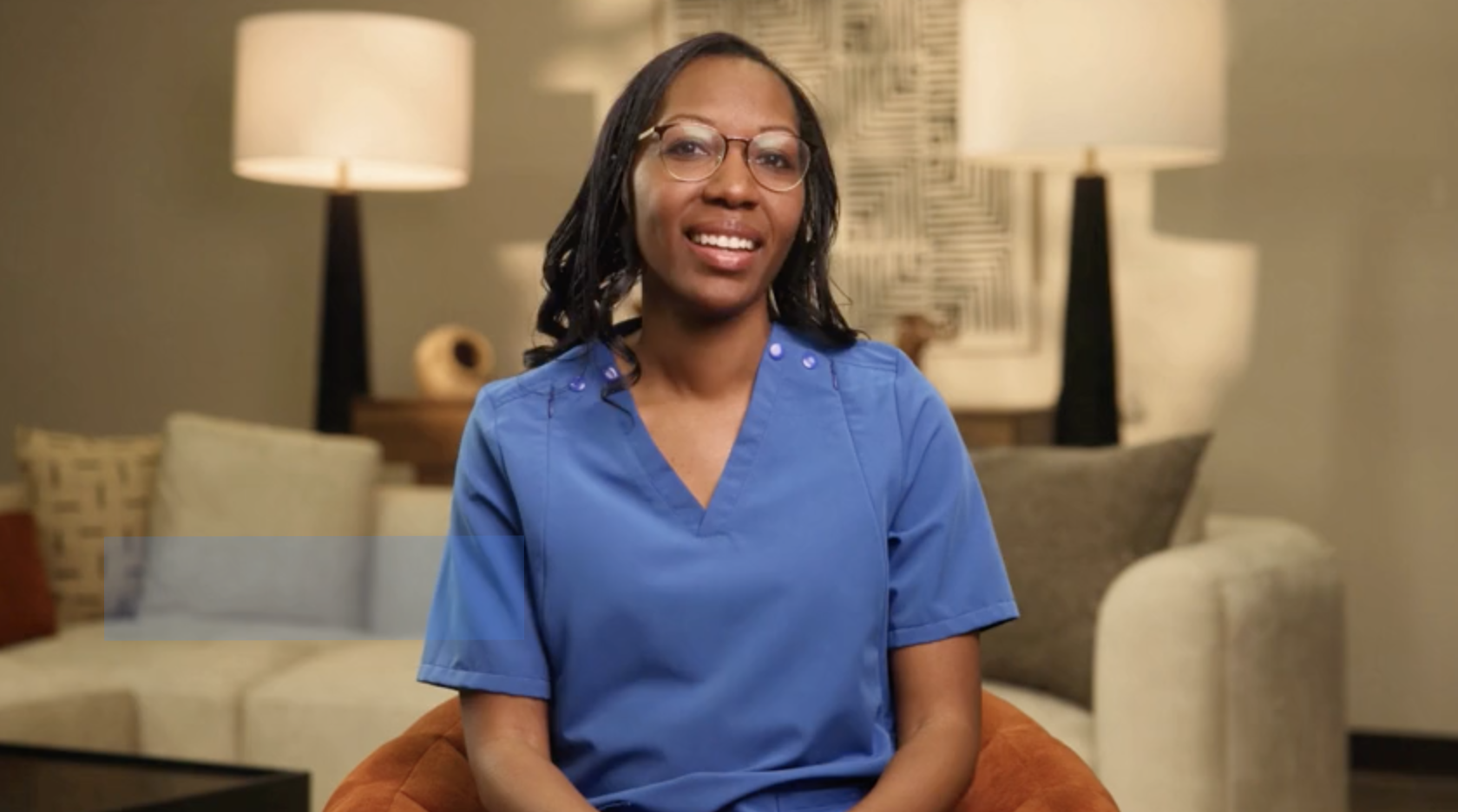 Founder Cherie introducing Mommy Scrubs